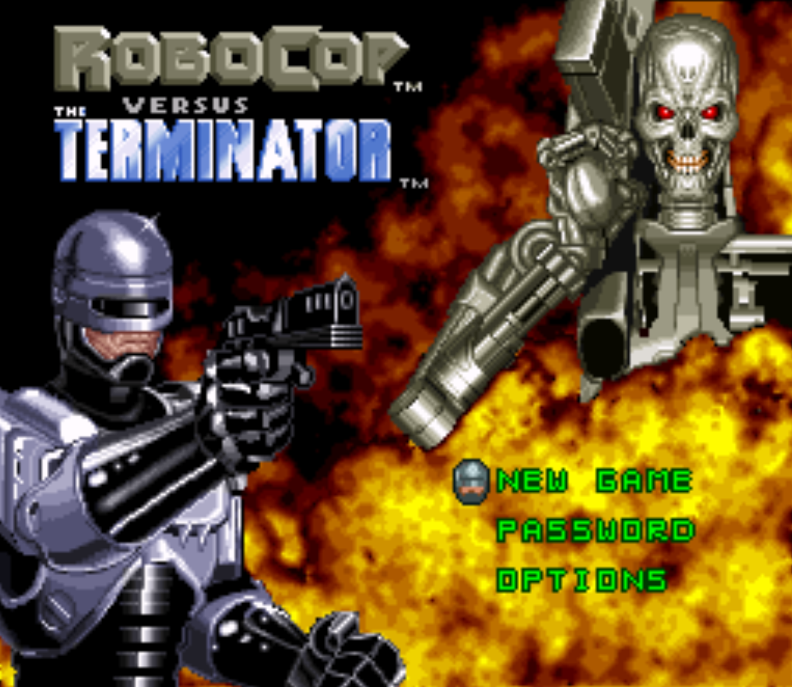 Robocop Versus Terminator Title Screen